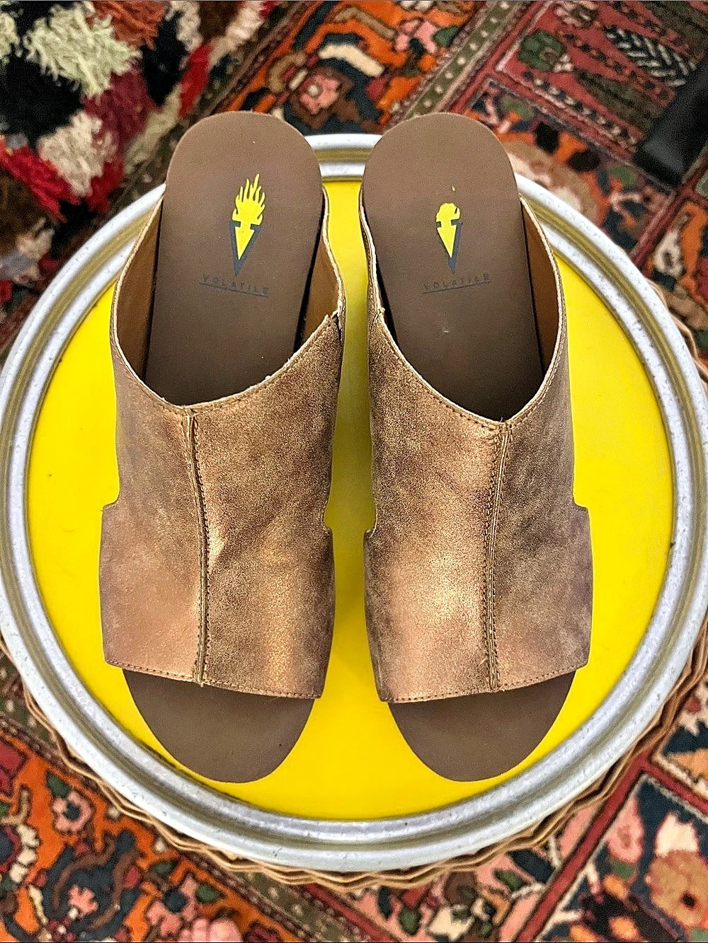Volatile Brown Wedge Sandals size 8